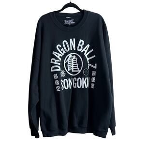 Dragon Ball Z Big Men's Son Goku Black Pullover Sweatshirt Size 3XL